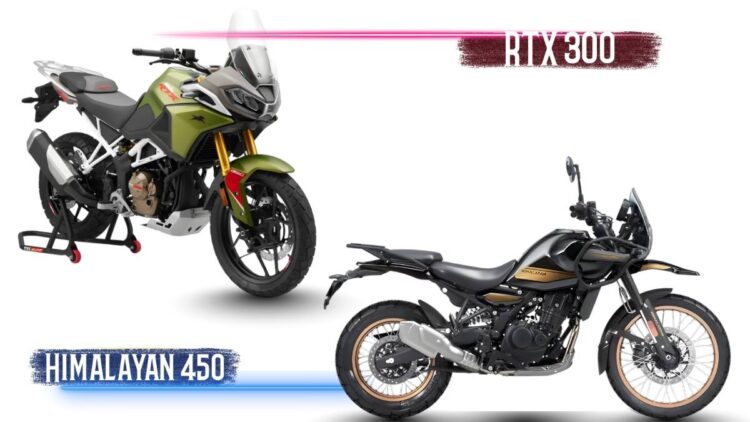 TVS Apache RTX 300 vs Himalayan 450 Full Comparison: Design, Power, Features & Price