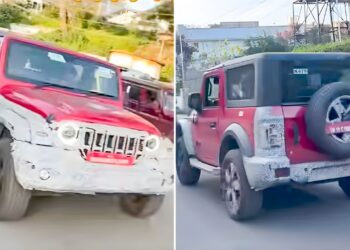 New Mahindra Thar Facelift Spotted Again: Thar Roxx-Inspired Design Likely