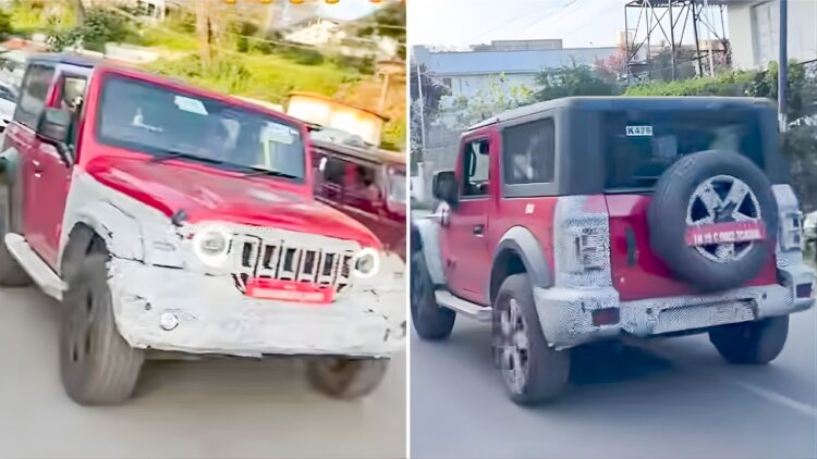 New Mahindra Thar Facelift Spotted Again: Thar Roxx-Inspired Design Likely