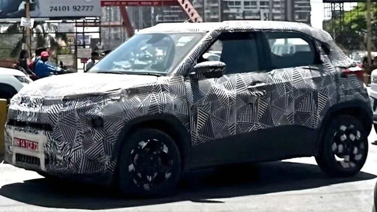 Tata Punch Facelift Spied: New Two-Tone Interior, EV-Inspired Steering Revealed
